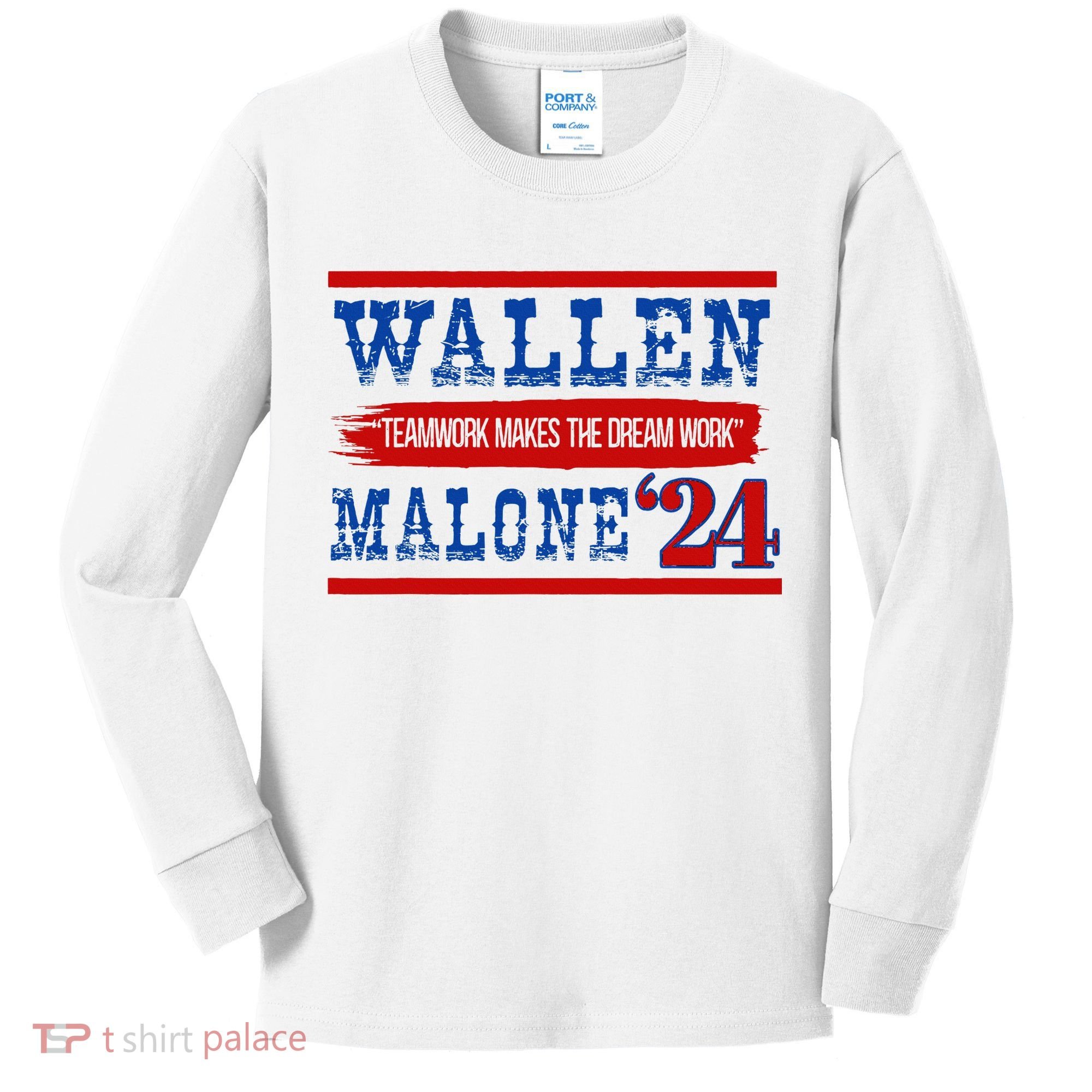 Teamwork Makes The Dream Work Malone 24 Kids Long Sleeve Shirt