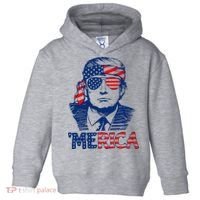 Trump Merica Trump Funny 4th Of July Toddler Hoodie thumb 0