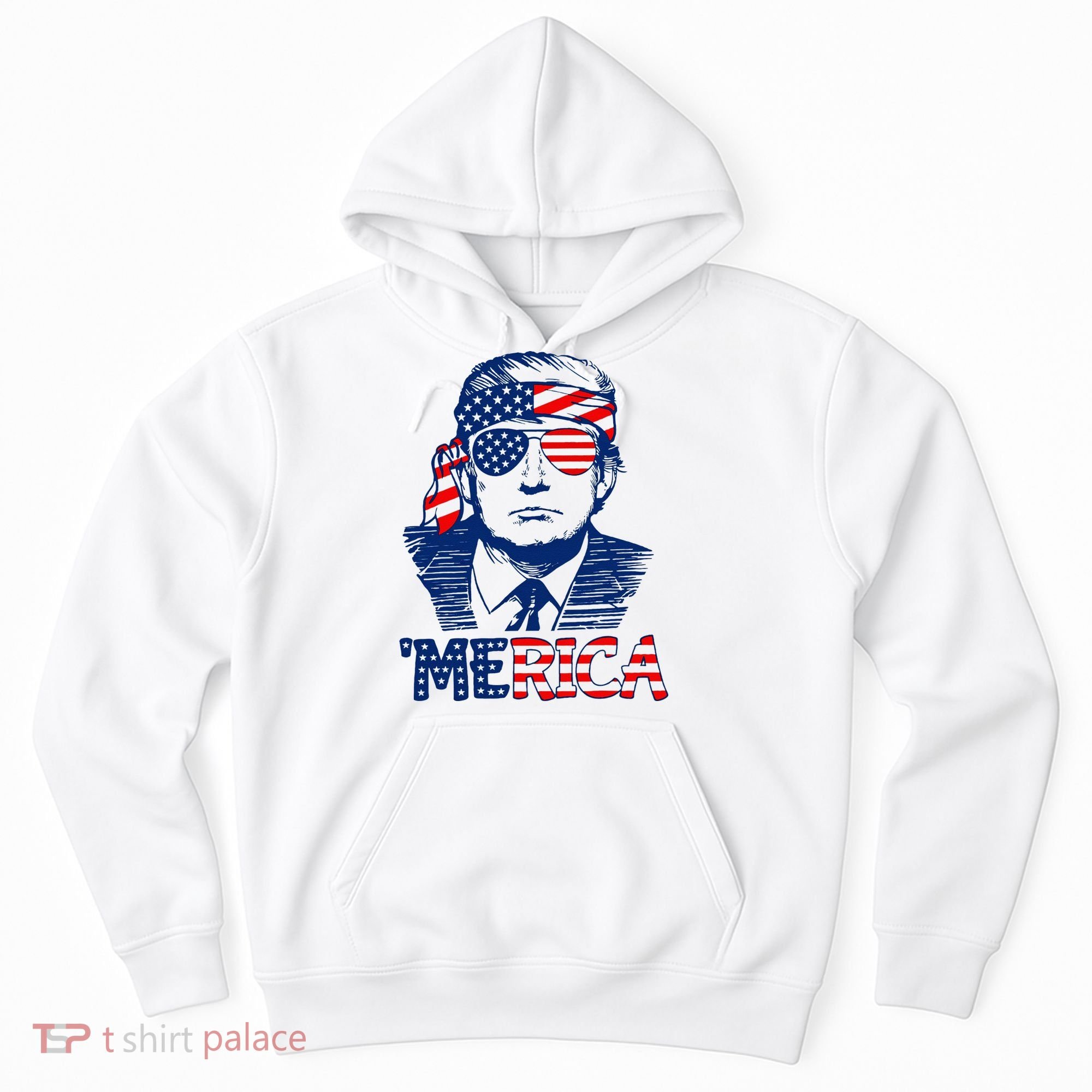 Trump Merica Trump Funny 4th Of July Hoodie