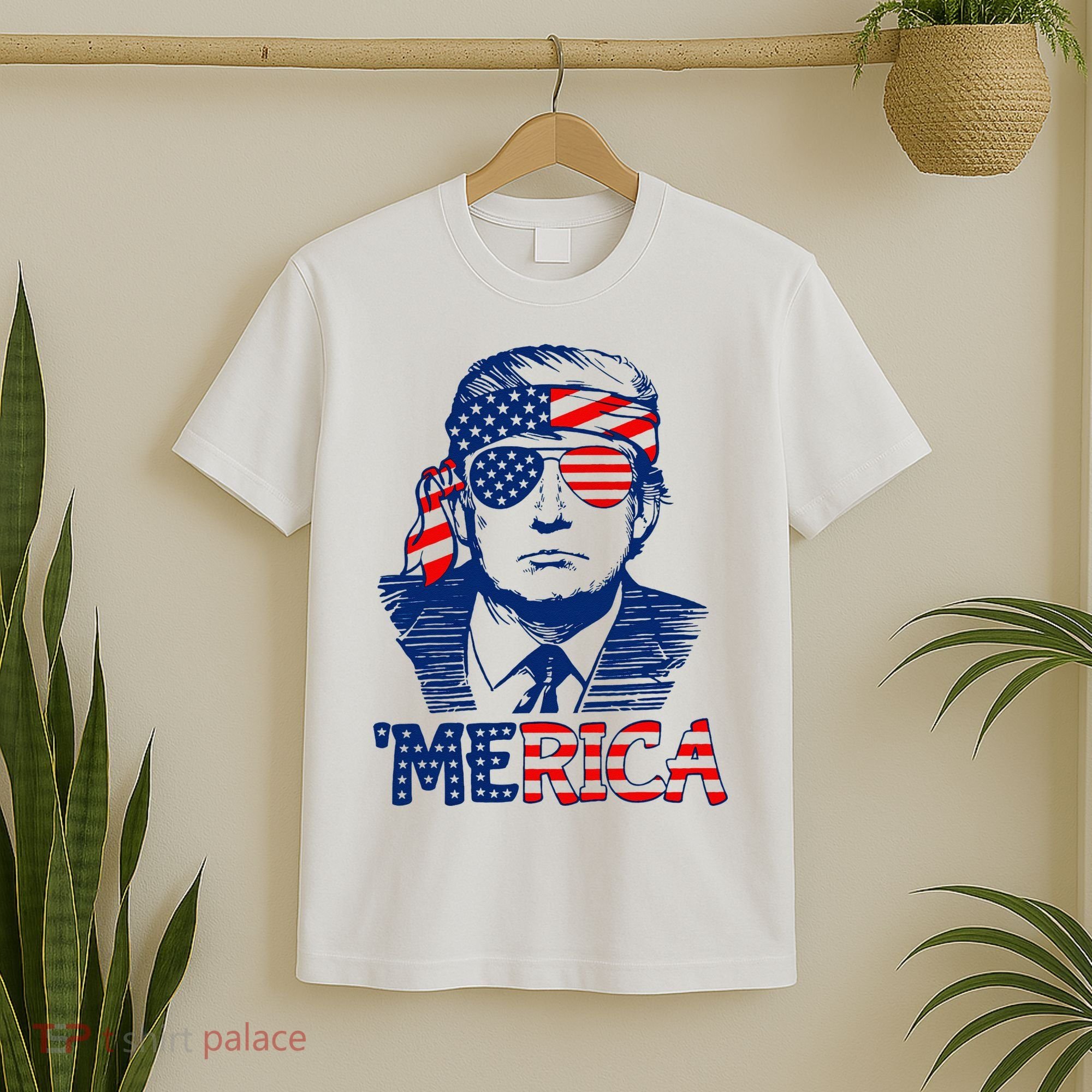 Trump Merica Trump Funny 4th Of July T-Shirt