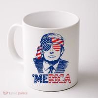 Trump Merica Trump Funny 4th Of July Coffee Mug thumb 0