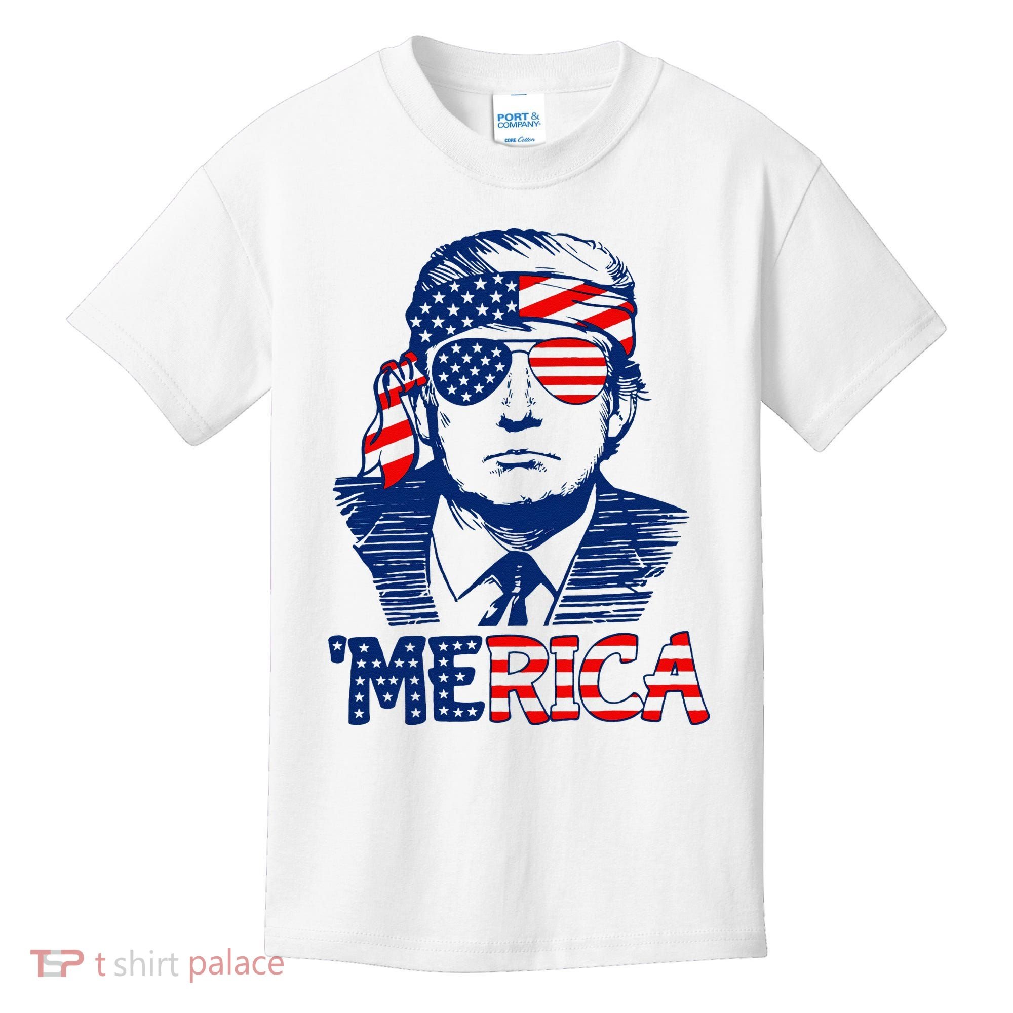 Trump Merica Trump Funny 4th Of July Kids T-Shirt