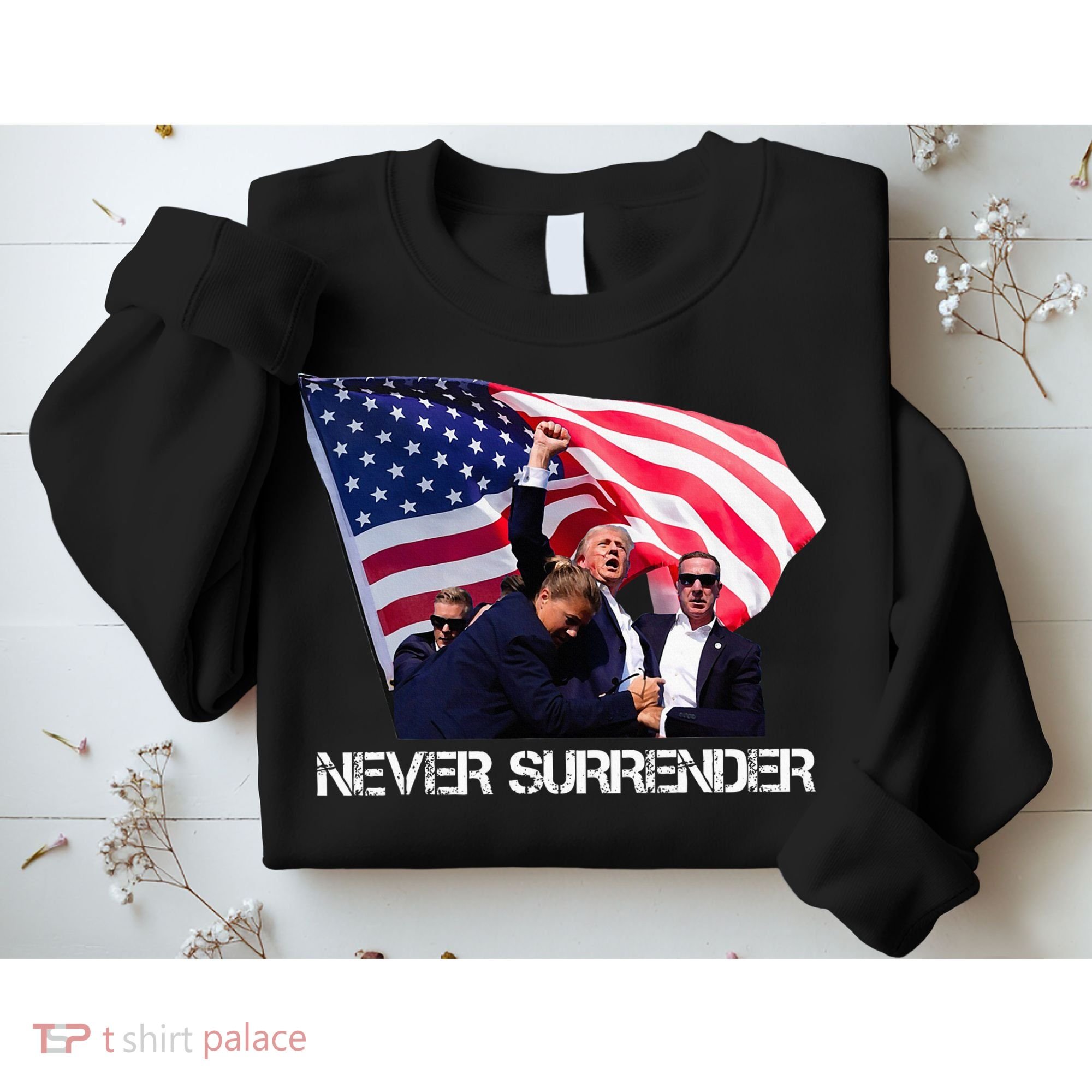 Trump Merica Trump American Flag Sweatshirt