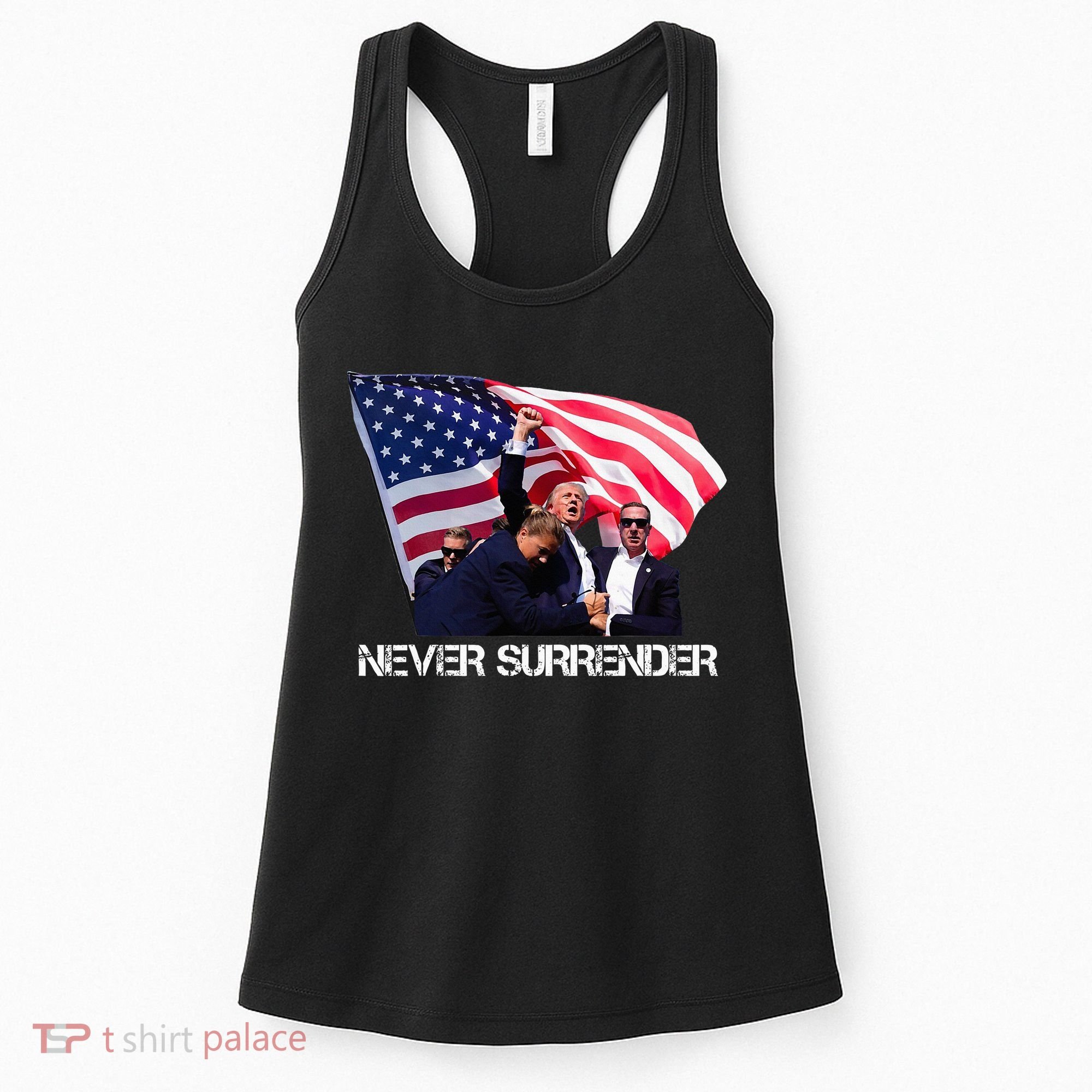 Trump Merica Trump American Flag Women's Tank Top