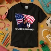 Trump Merica Trump American Flag Kids T-Shirt thumb 3