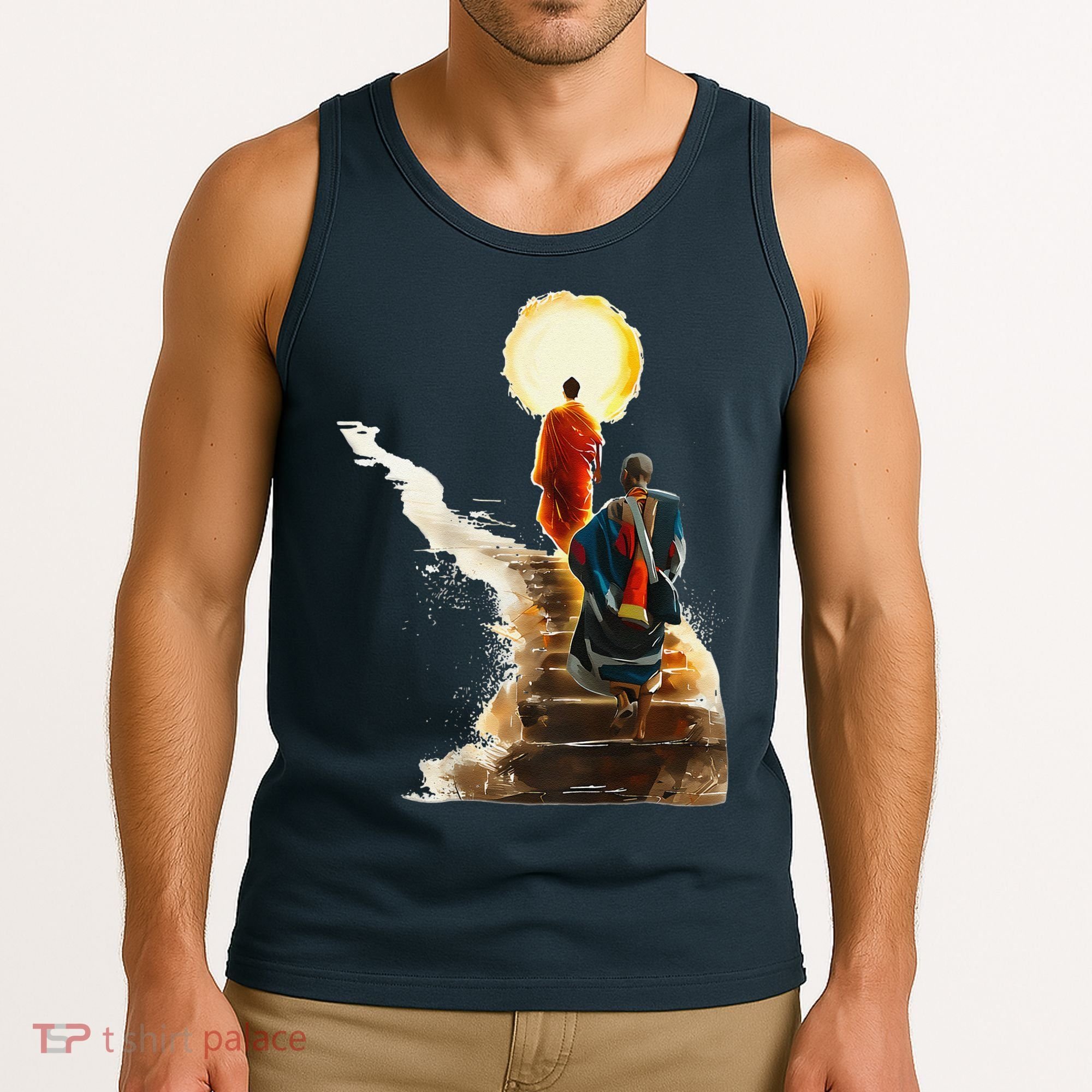 Thich Minh Tue On Back Monks Vietnamese Tank Top