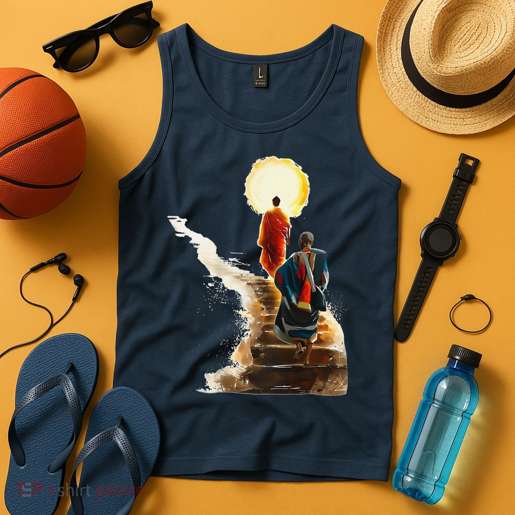 Thich Minh Tue On Back Monks Vietnamese Tank Top
