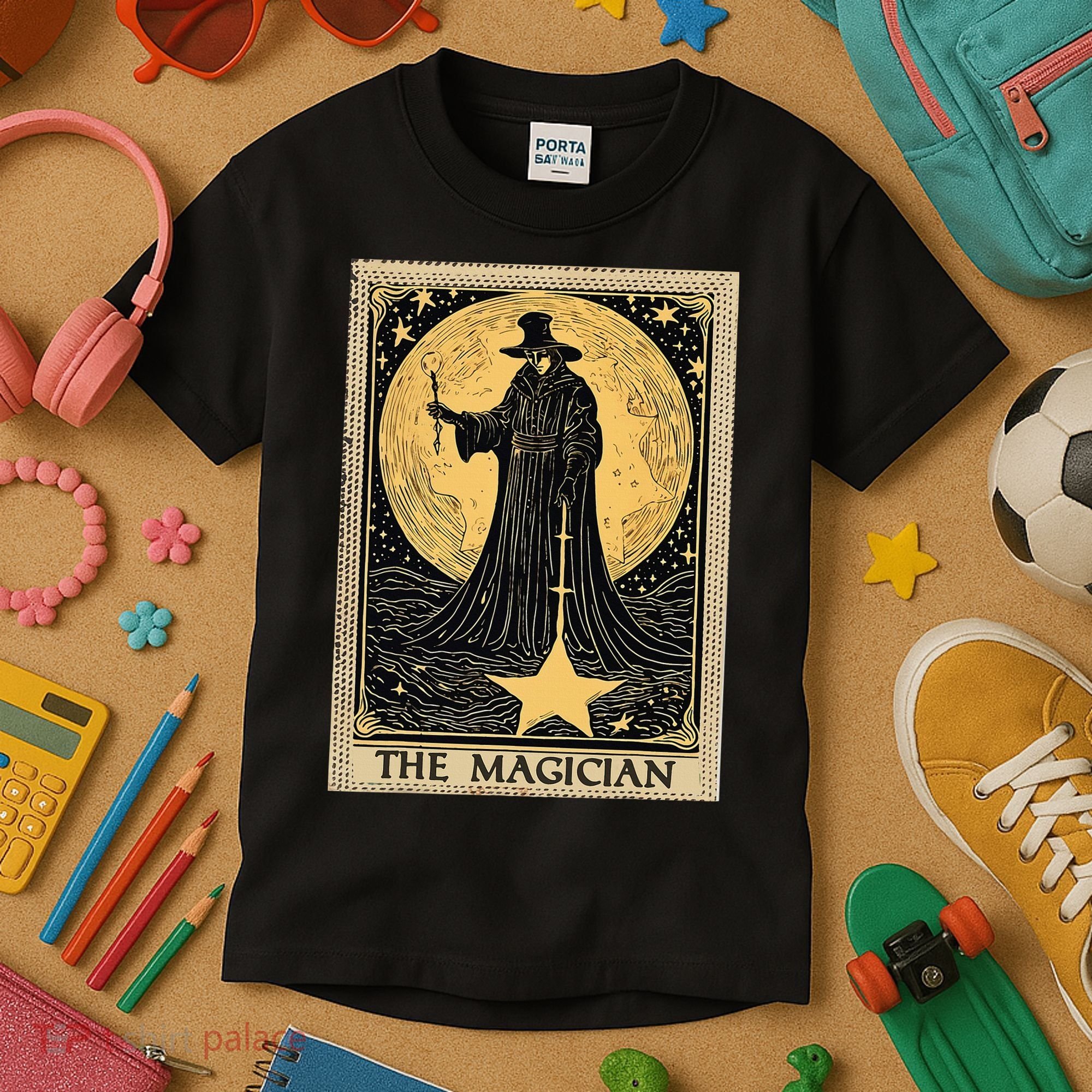 The Magician Tarot Card Kids T-Shirt