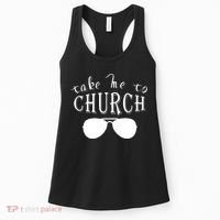 Take Me To The Church Christian Country Concert Women's Tank Top thumb 0