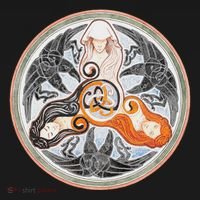 The Morrigan Triple Goddess Tarot Card Gothic Pagan Witch Polo thumb 3