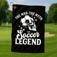 The Man The Myth The Soccer Legend Golf Towel thumb 1