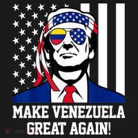 Trump Make Venezuela Great Again Flag Ornament thumb 1