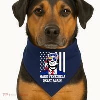 Trump Make Venezuela Great Again Flag USA-Made Doggie Bandana thumb 1