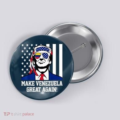 Trump Make Venezuela Great Again Flag Button
