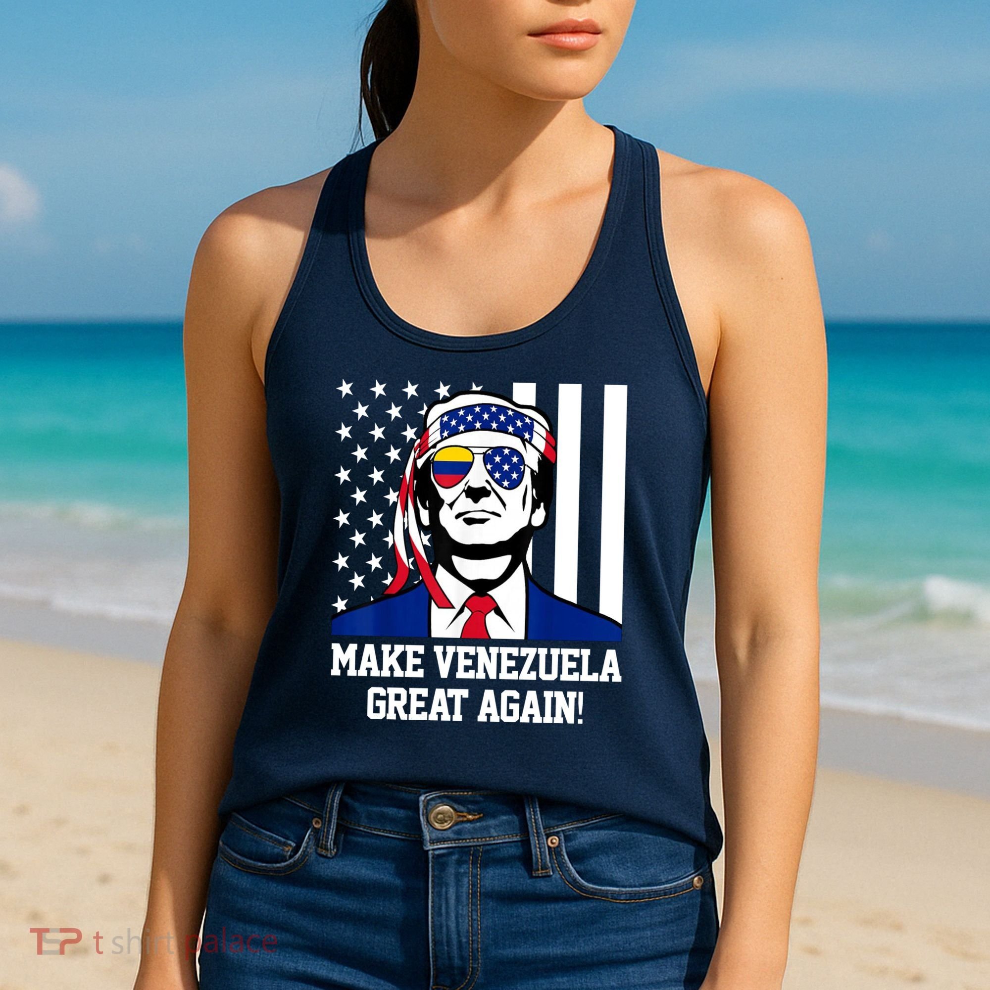 Trump Make Venezuela Great Again Flag Women's Tank Top