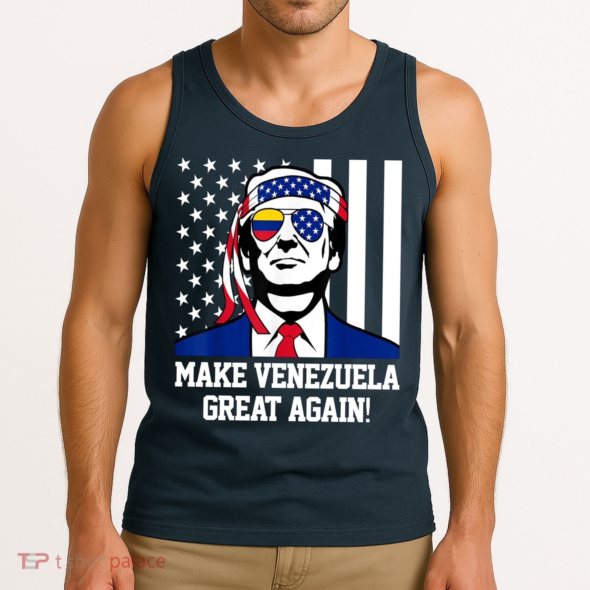 Trump Make Venezuela Great Again Flag Tank Top