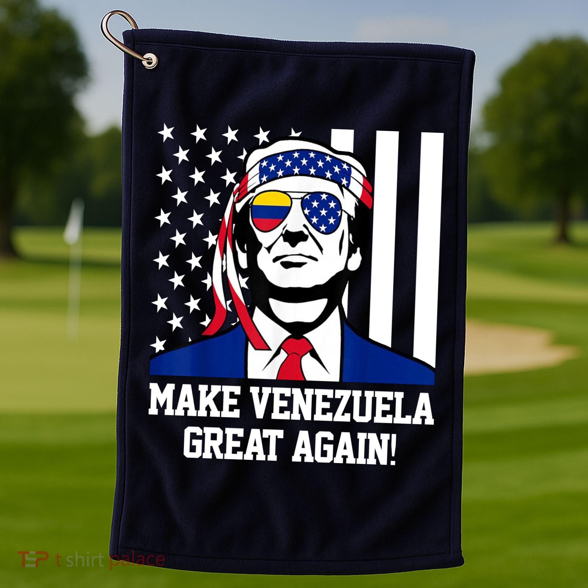 Trump Make Venezuela Great Again Flag Golf Towel