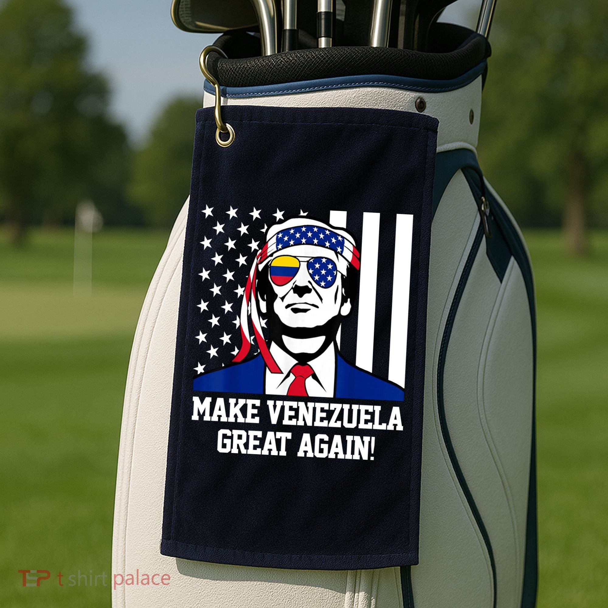 Trump Make Venezuela Great Again Flag Golf Towel