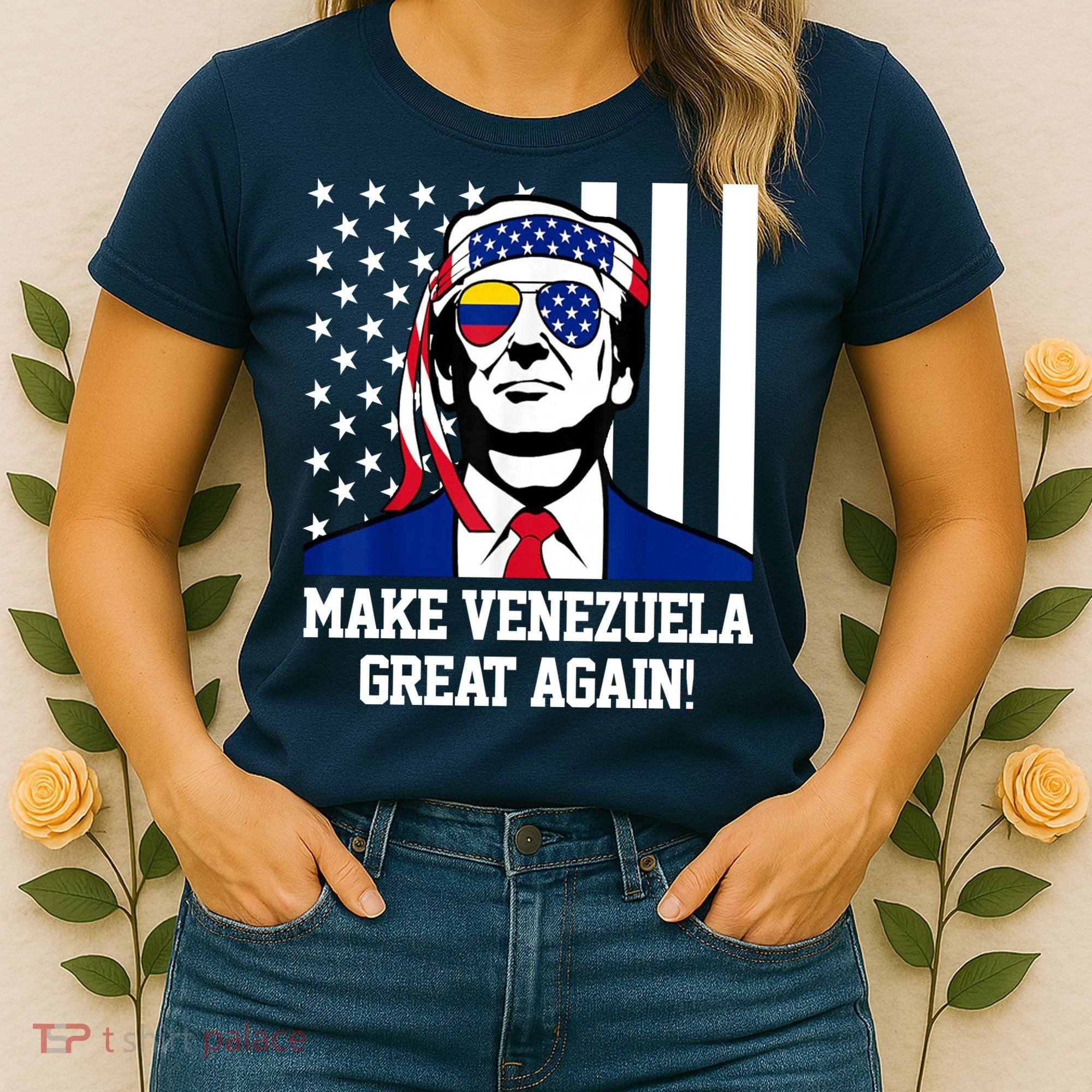Trump Make Venezuela Great Again Flag Women's T-Shirt