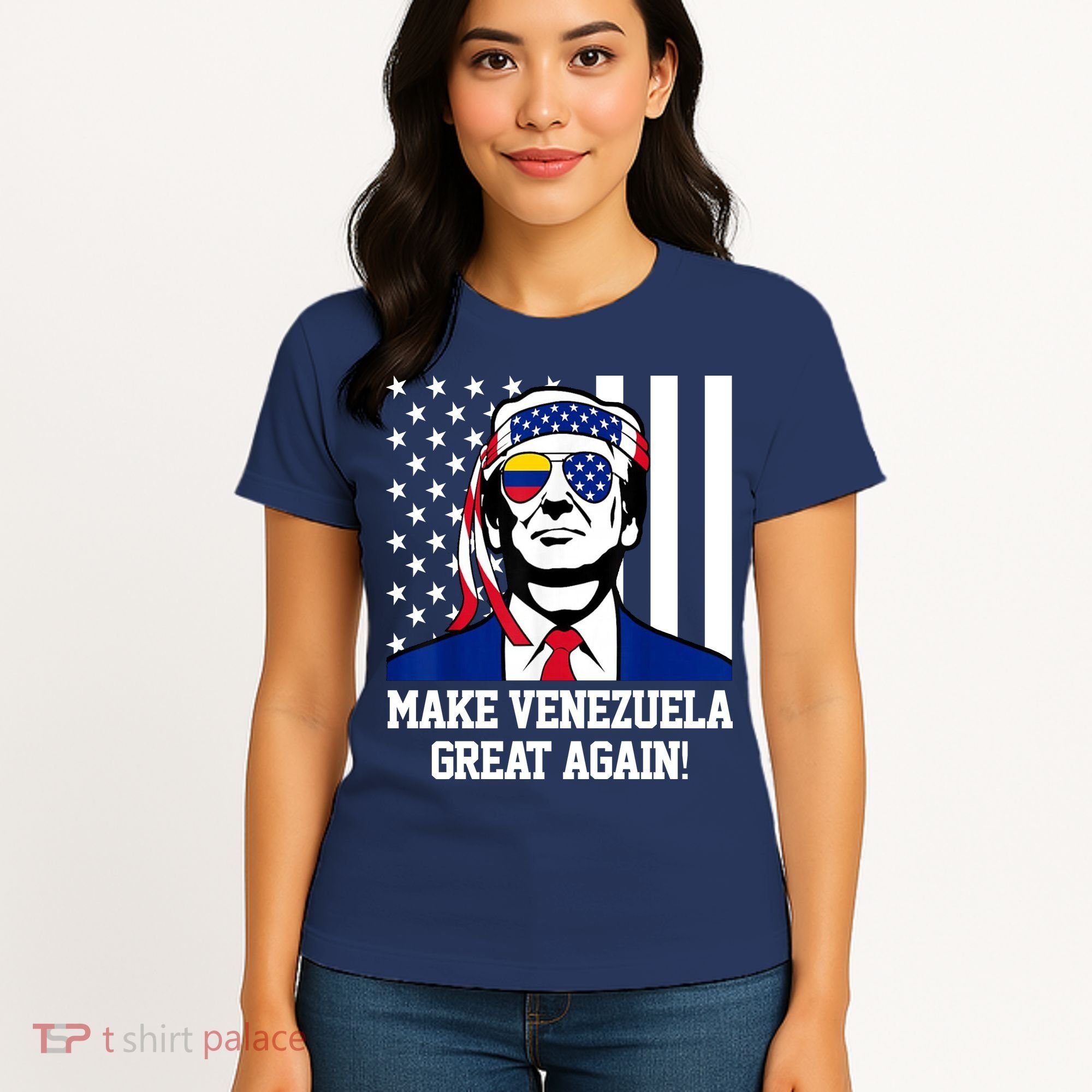 Trump Make Venezuela Great Again Flag Women's T-Shirt