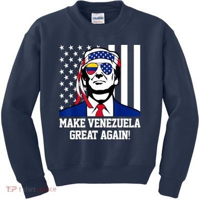 Trump Make Venezuela Great Again Flag Kids Sweatshirt