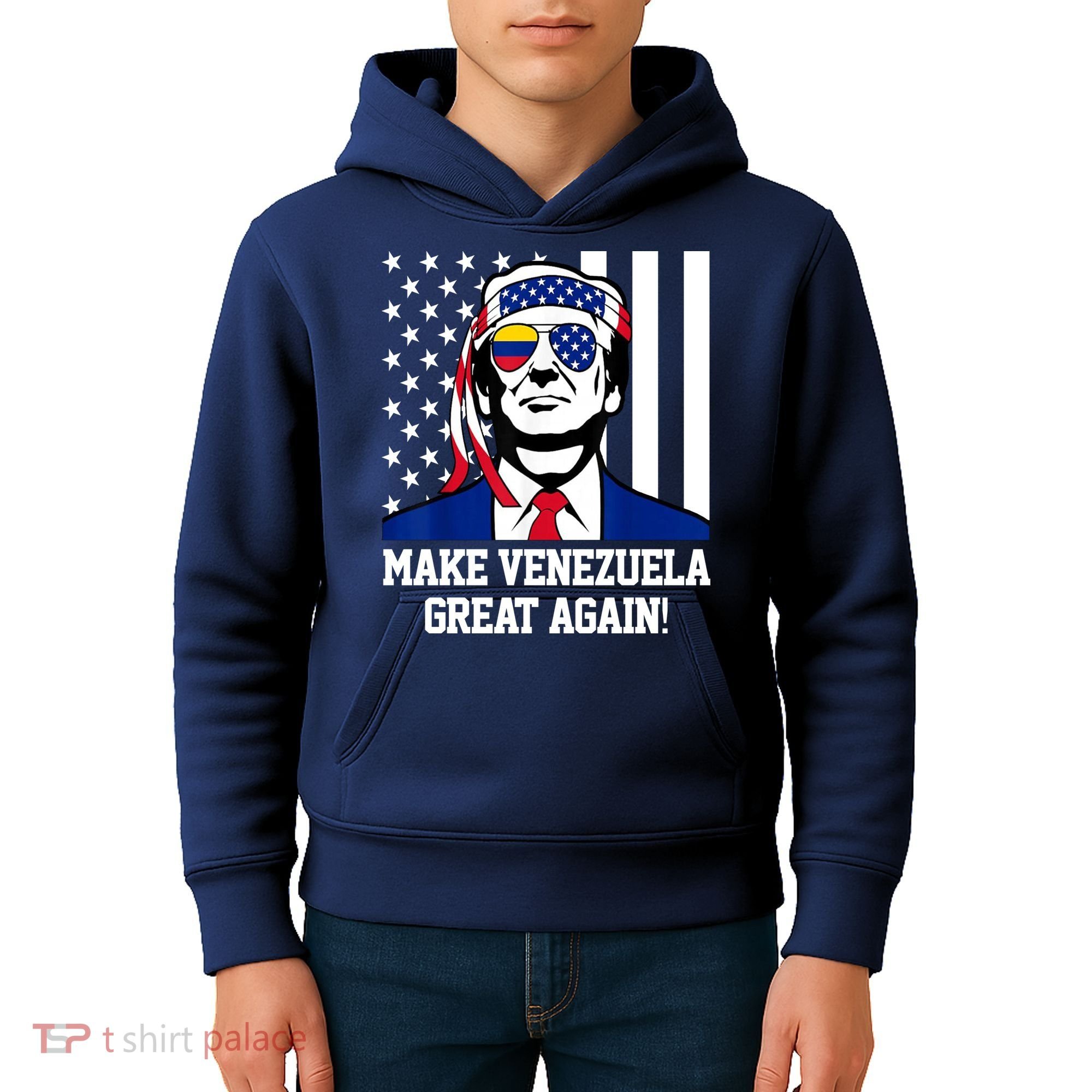 Trump Make Venezuela Great Again Flag Kids Hoodie