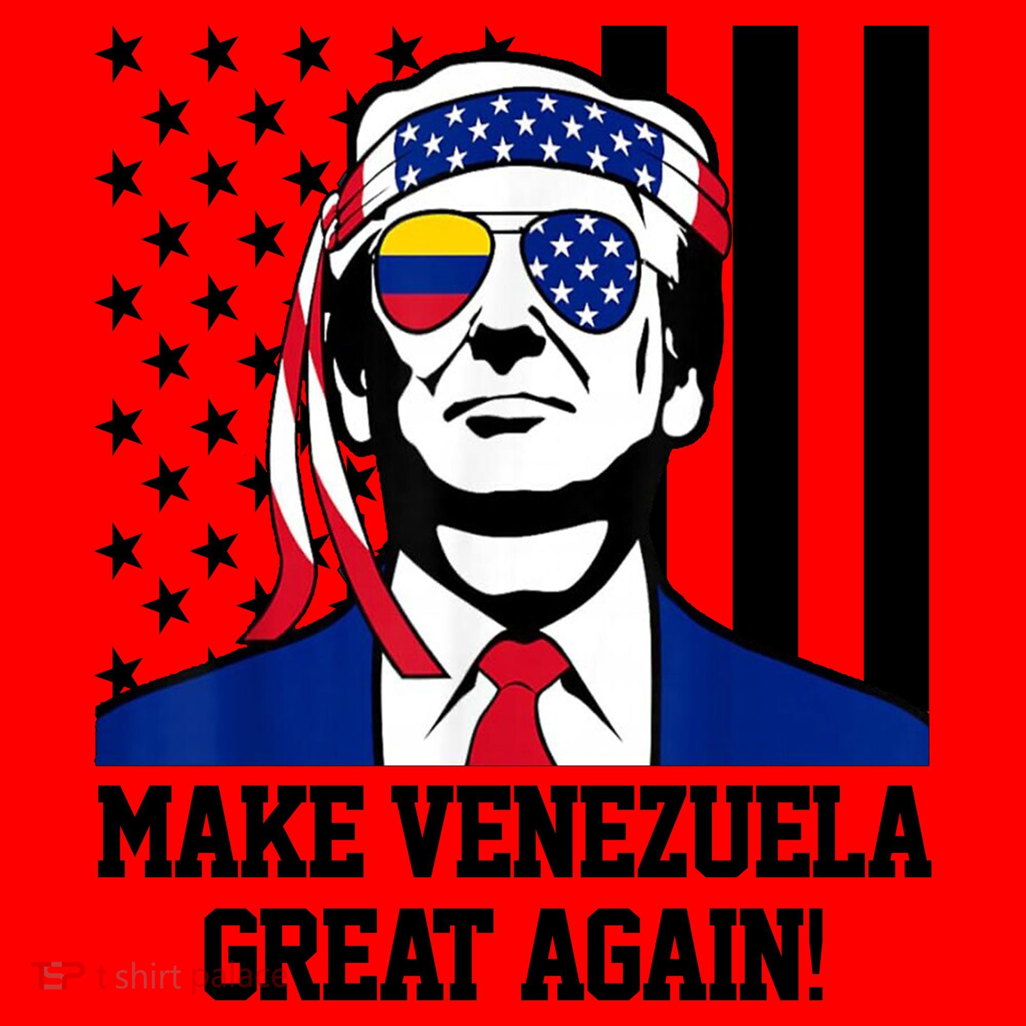 Trump Make Venezuela Great Again Flag Santa Hat