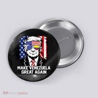 Trump Make Venezuela Great Again Flag Button thumb 0