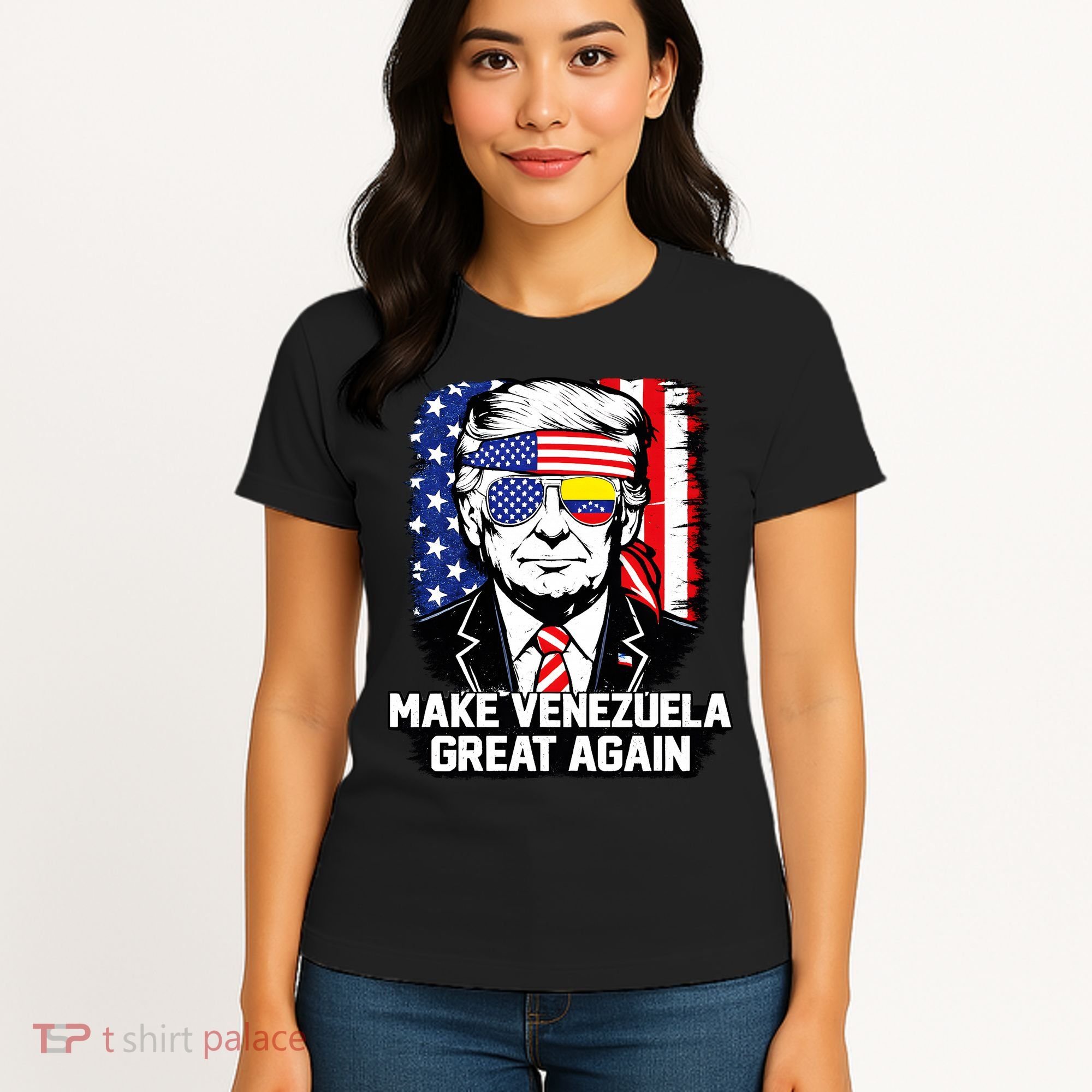 Trump Make Venezuela Great Again Flag Women's T-Shirt