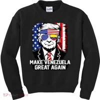 Trump Make Venezuela Great Again Flag Kids Sweatshirt thumb 0