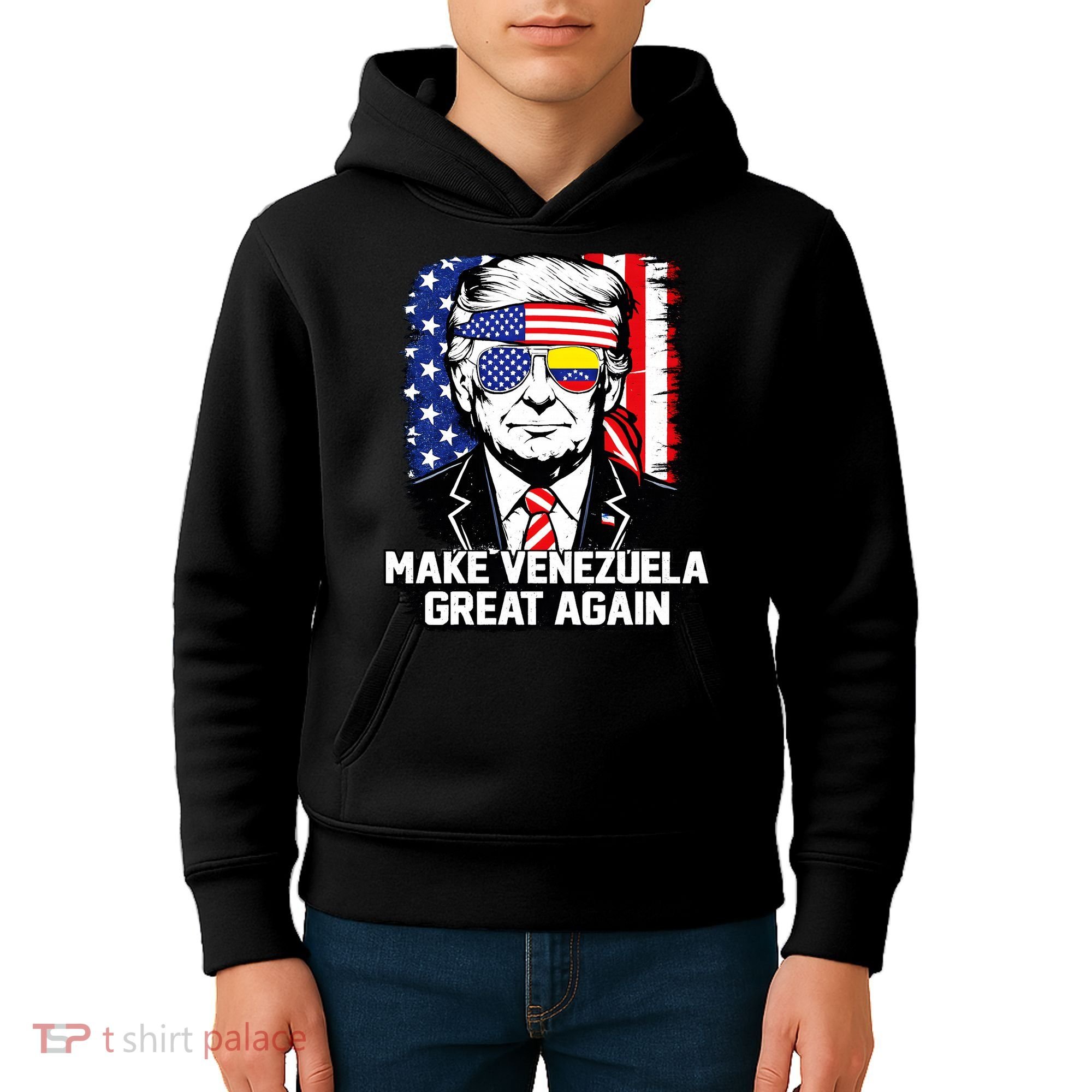 Trump Make Venezuela Great Again Flag Kids Hoodie