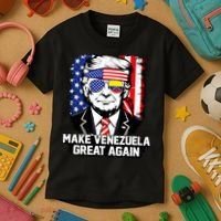 Trump Make Venezuela Great Again Flag Kids T-Shirt thumb 3