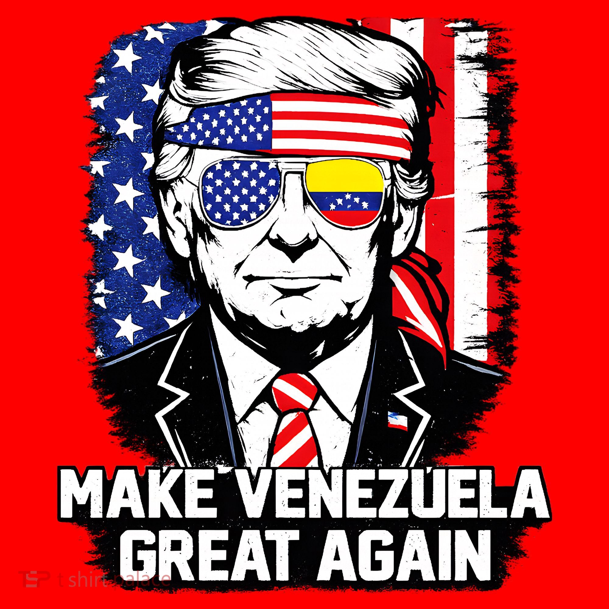 Trump Make Venezuela Great Again Flag Santa Hat