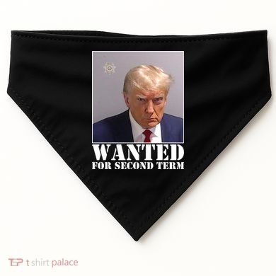 Trump Mugshot Wanted For Second Term USA-Made Doggie Bandana