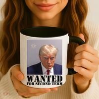 Trump Mugshot Wanted For Second Term Coffee Mug thumb 3