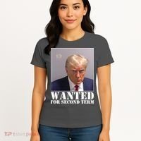 Trump Mugshot Wanted For Second Term Women's T-Shirt thumb 4