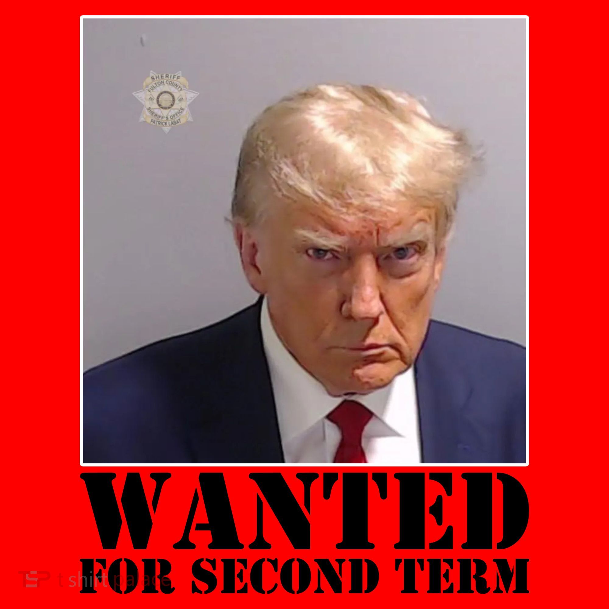 Trump Mugshot Wanted For Second Term Santa Hat