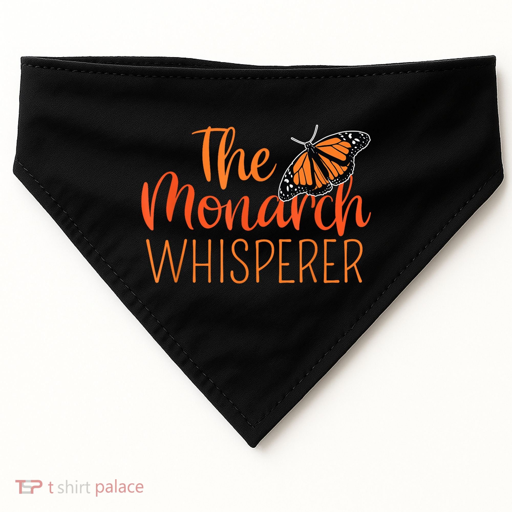 The Monarch Whisperer Cute Entomology Butterfly USA-Made Doggie Bandana
