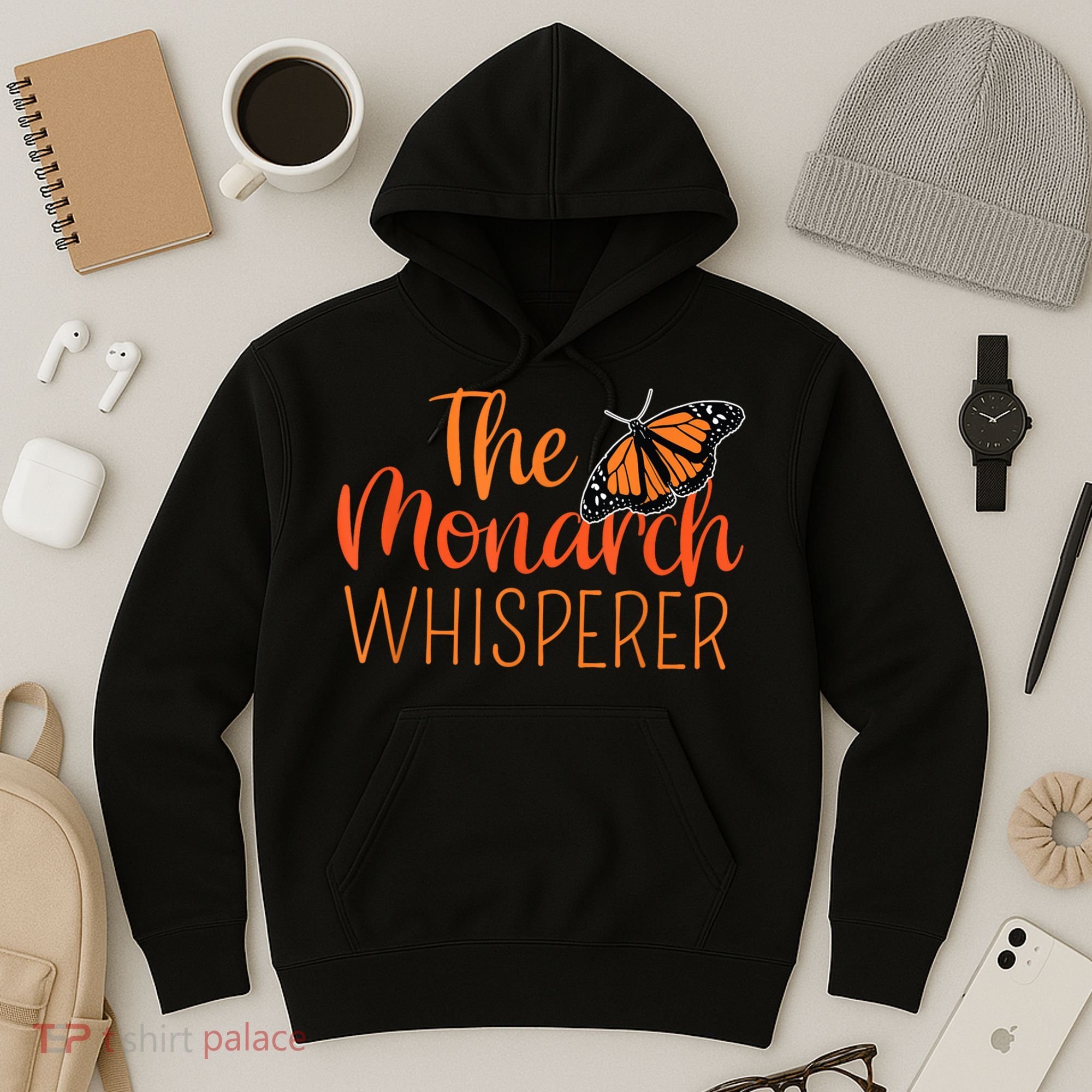 The Monarch Whisperer Cute Entomology Butterfly Hoodie