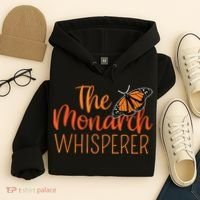 The Monarch Whisperer Cute Entomology Butterfly Hoodie thumb 4