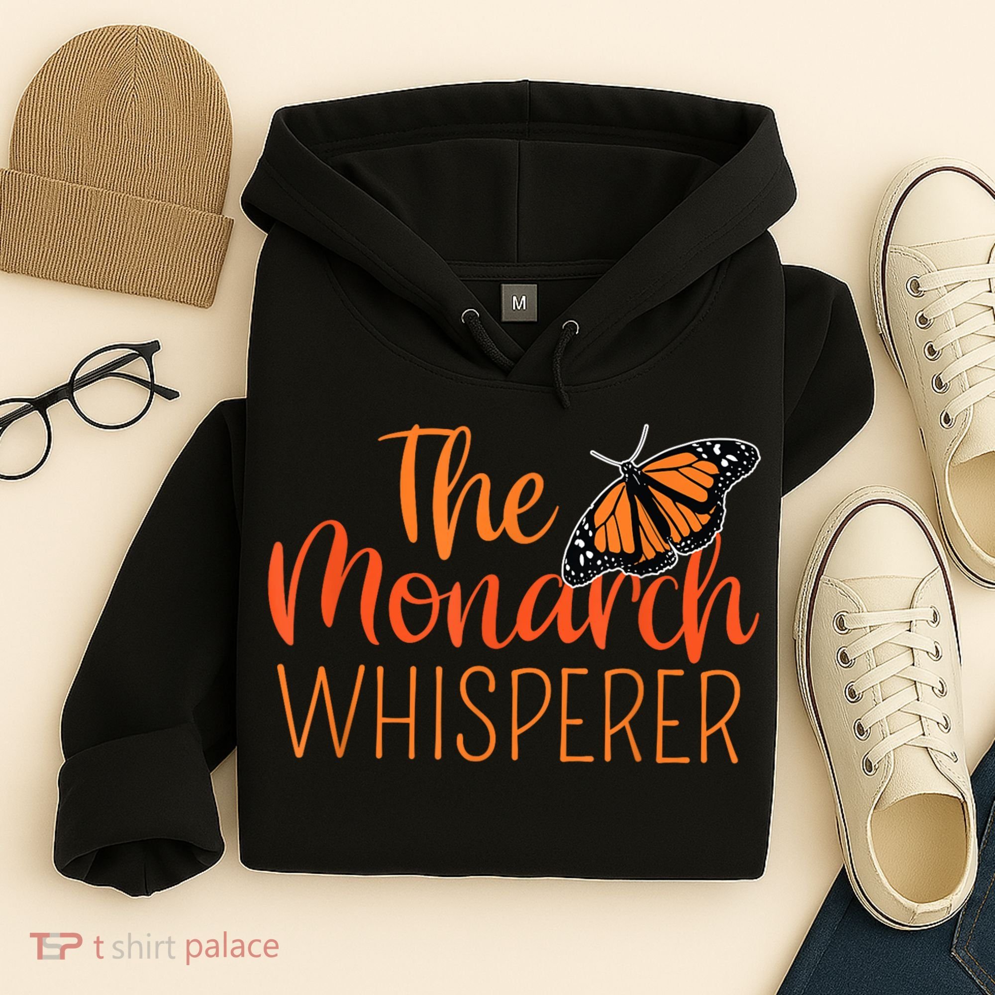 The Monarch Whisperer Cute Entomology Butterfly Hoodie