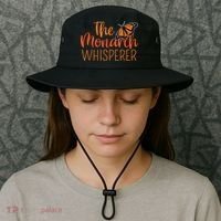 The Monarch Whisperer Cute Entomology Butterfly Bucket Hat thumb 3