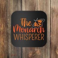 The Monarch Whisperer Cute Entomology Butterfly Coaster thumb 0