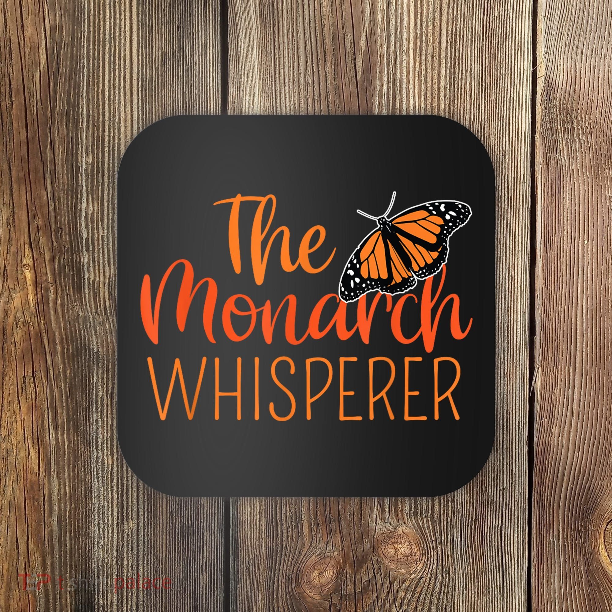The Monarch Whisperer Cute Entomology Butterfly Coaster