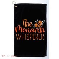 The Monarch Whisperer Cute Entomology Butterfly Golf Towel thumb 0