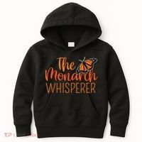 The Monarch Whisperer Cute Entomology Butterfly Kids Hoodie thumb 0