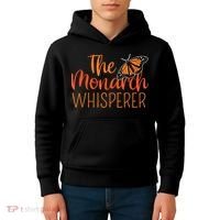 The Monarch Whisperer Cute Entomology Butterfly Kids Hoodie thumb 4