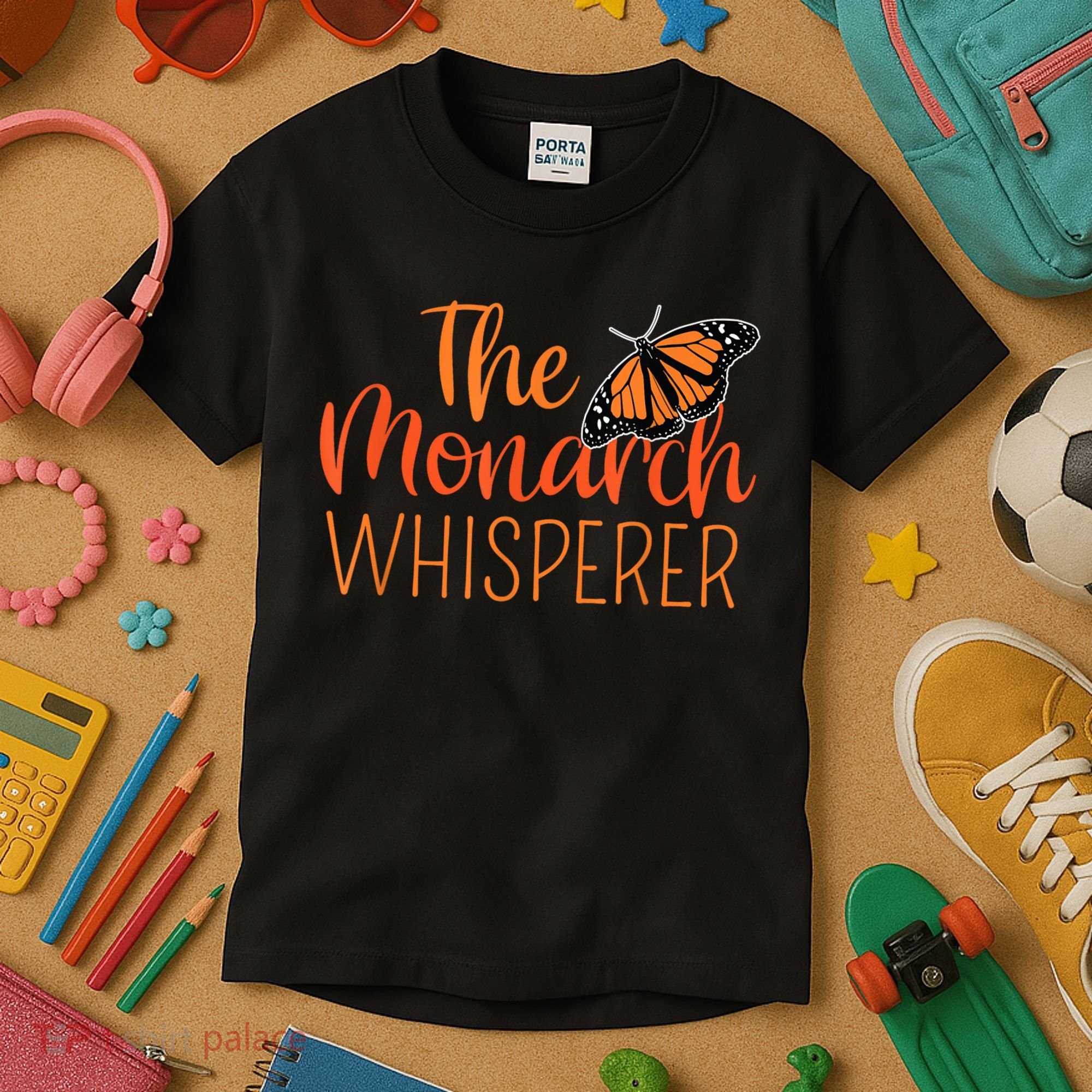 The Monarch Whisperer Cute Entomology Butterfly Kids T-Shirt