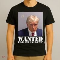 Trump Mugshot Wanted For President T-Shirt thumb 3