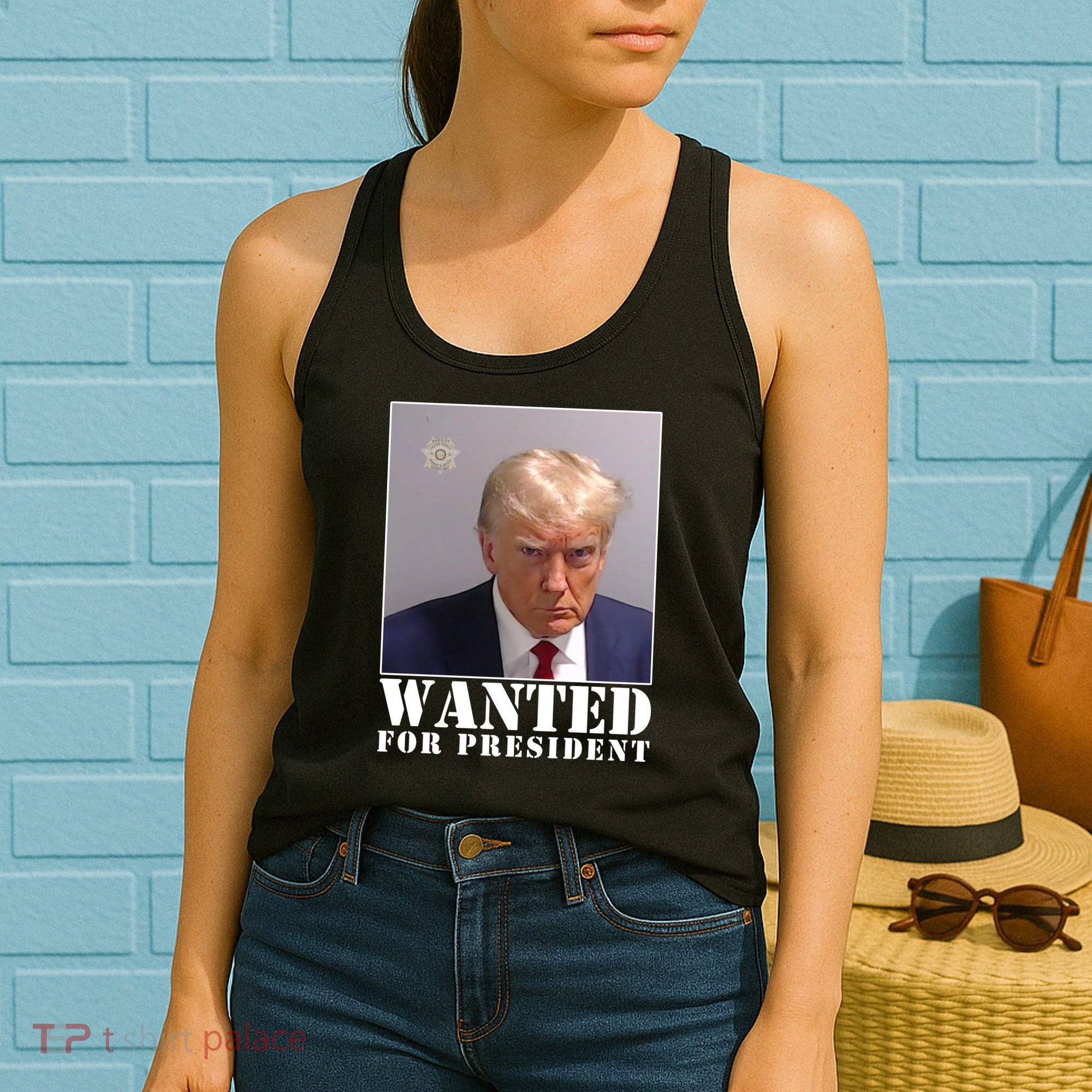 Trump Mugshot Wanted For President Women's Tank Top